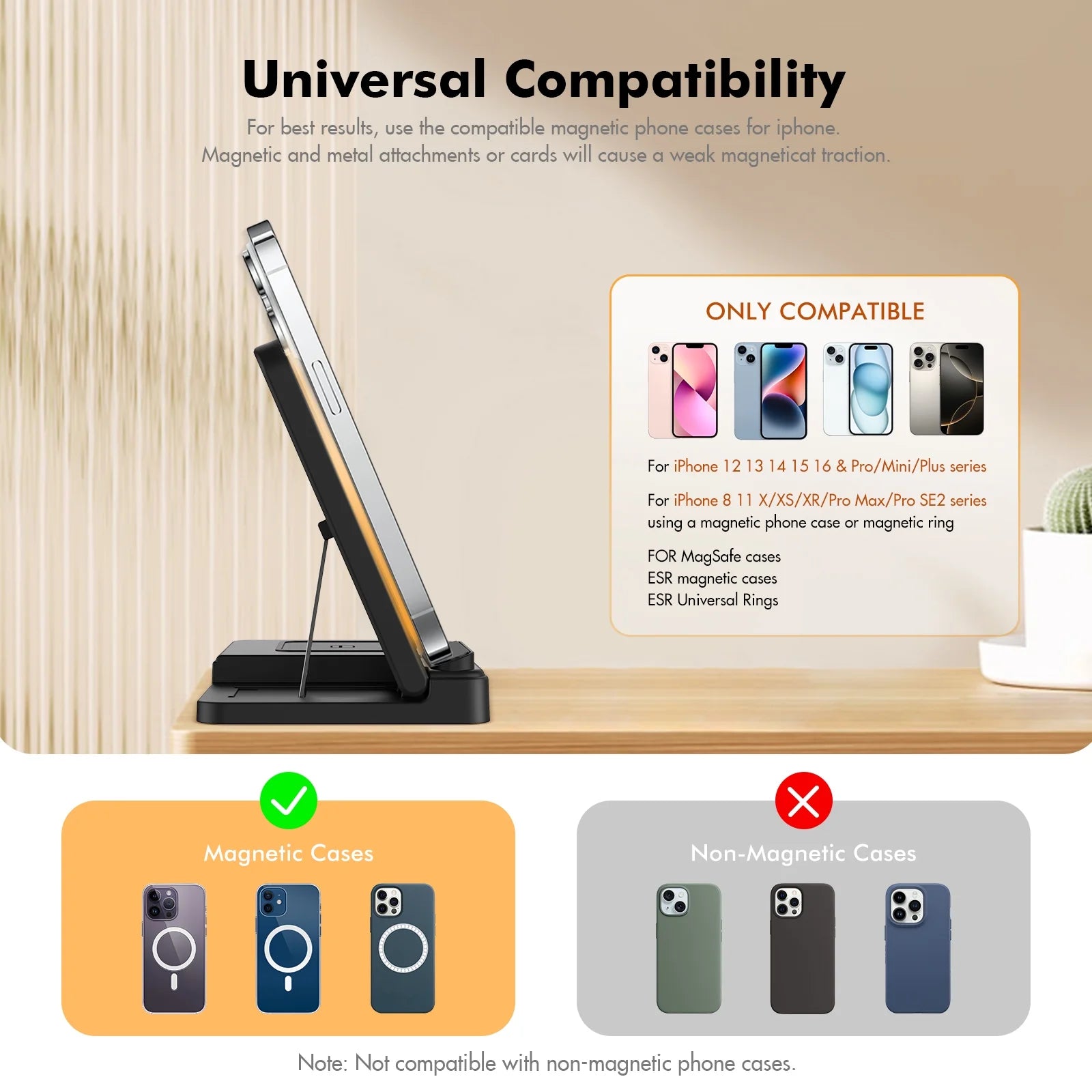 📱Appleユーザー向け 3in1ワイヤレス充電器｜iPhone・Apple Watch・AirPods 同時充電対応｜折りたたみ式・急速充電スタンド（iPhone 16/15/14/13/12/11 Pro Max・Apple Watch・AirPods 3/2/Pro対応）